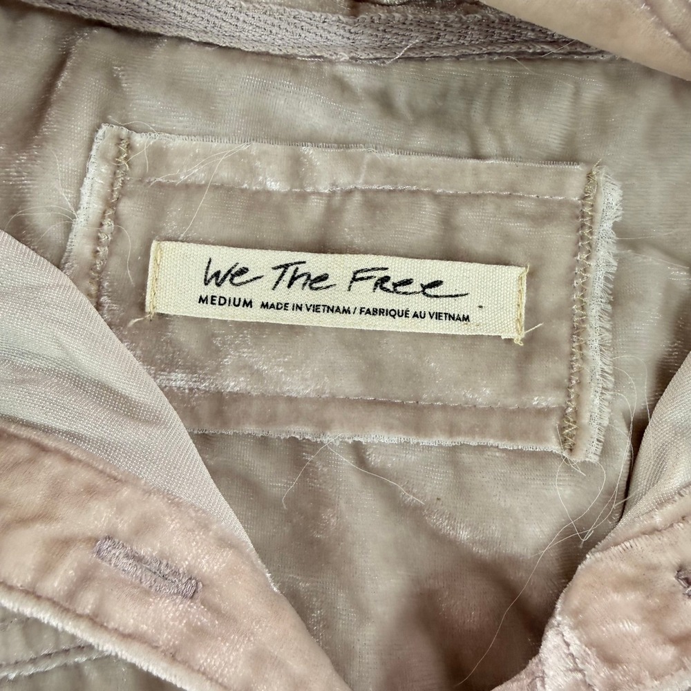 We The Free Cottagecore Champagne Oversized Night Skies Velvet Shirt Boho Y2K M - Picture 10 of 12